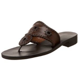 RARE Jack Rogers Black Label Leather Sanda…